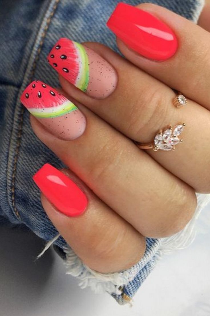 Cute Watermelon Nail Art