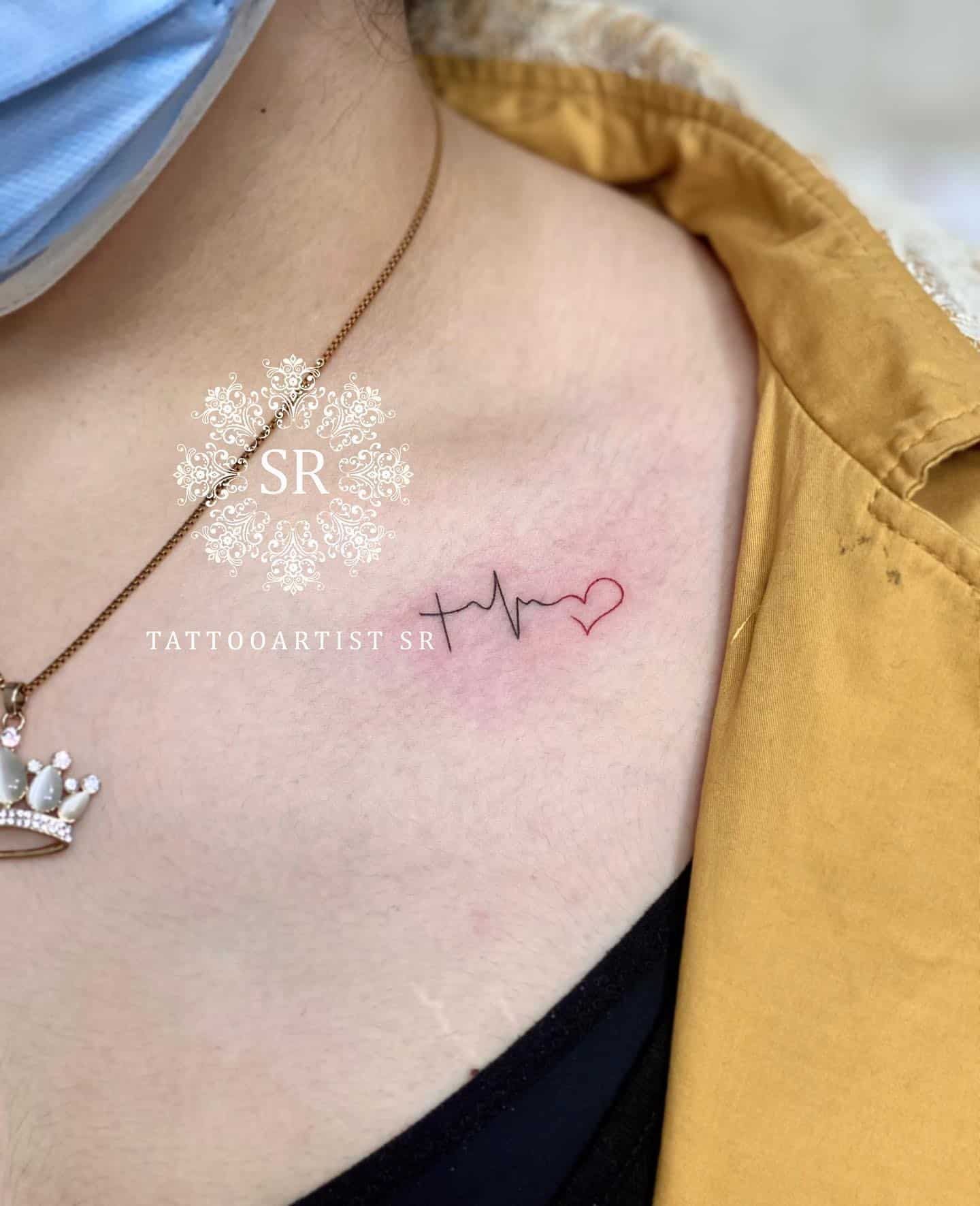 Heartbeat Tattoo Design Ideas
  For Ladies