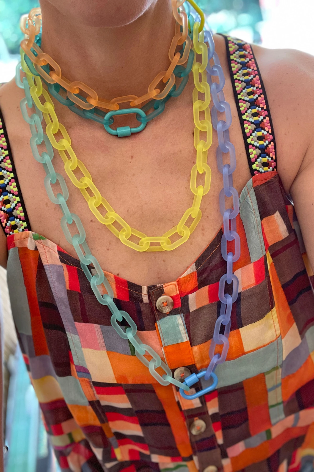 Bold Neon Collar Necklace