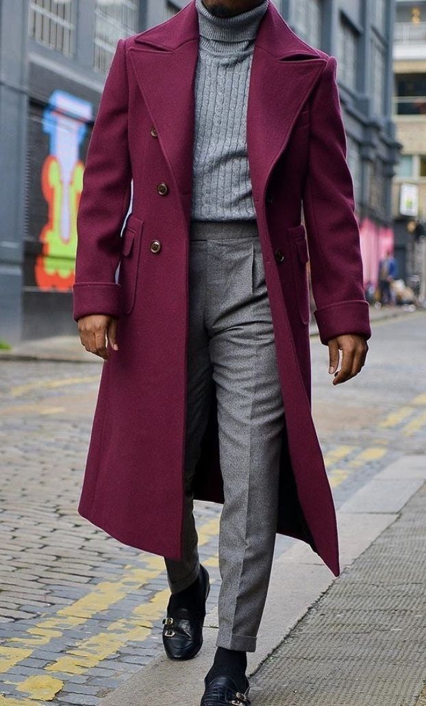 Double-Breasted Coat Outfits
  For Men